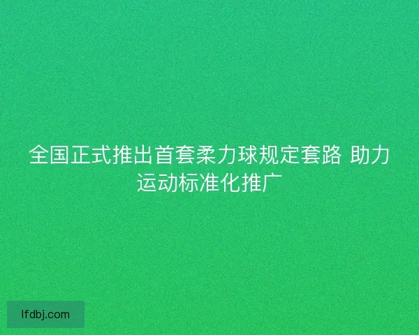全国正式推出首套柔力球规定套路 助力运动标准化推广 全国正式推出首套柔力球规定套路 助力运动标准化推广